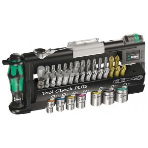 Комплект инструментов Вера с мини-трещоткой 1/4 дюйма из 39 предметов Tool-Check PLUS
