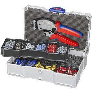 Пресс-клещи Knipex Twistor16 KN-975318 с набором кабельных наконечников в кейсе TANOS MINI-systainer