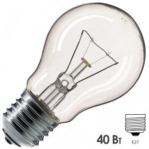 Лампа накаливания Philips Standard A55 CL 40W 230V E27 прозрачная