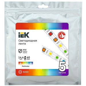 Лента ИЭК LED 5м LSR-5050RGB60-14,4-IP20-12В