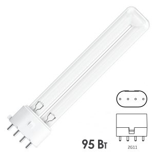 Лампа бактерицидная Osram HNS L 95W 4P 2G11 специальная безозоновая