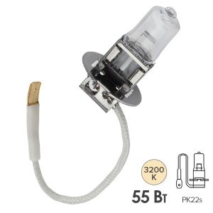 Автолампа ЭРА H3 12V 55W PK22s BL (лампа головного света, противотуманные огни) 773472