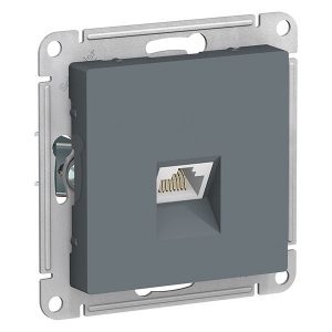 Розетка компьютерная SE AtlasDesign RJ45 кат 6А, грифель [уп 5 шт]