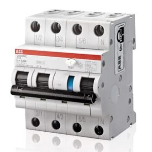 Дифференциальный автомат ABB DS203NC C6А 30mA тип АС 3P+N трехфазный электромеханический 6кА (дифавтомат, АВДТ)
