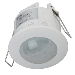Датчик движения ЭРА MD 018 встраиваемый 1200W угол 360гр. дальность 6м, IP20