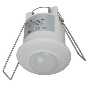 Датчик движения ЭРА MD 019 встраиваемый 800W угол 360гр. дальность 6м, IP20