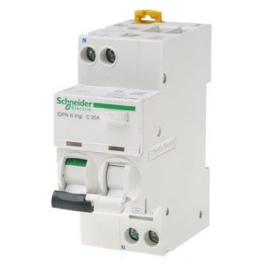 Дифавтомат Schneider Electric 1P+N C20А 30мА тип АС однофазный электронный 6кА iDPN N VIGI (дифференциальный автомат, АВДТ)