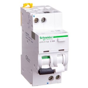 Дифавтомат Schneider Electric 1P+N C32А 30мА тип АС однофазный электронный 6кА iDPN N VIGI (дифференциальный автомат, АВДТ)
