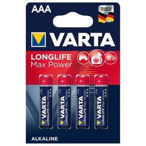 Батарейка Varta Longlife Max Power / Max Tech AAA LR03 (упаковка 4шт) 04703101404