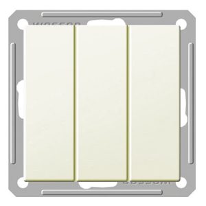 3-клавишный выключатель SE W59 10A механизм, слоновая кость (бежевый)