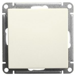 Одноклавишный переключатель SE W59 10A Aqua IP44, слоновая кость (бежевый)