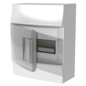 Щиток настенный ABB Mistral41 8М прозрачная дверь, клеммы (1SPE007717F0321)
