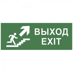 Самоклеящаяся этикетка ЭРА INFO-DBA-014 Выход/лестница вверх/фигура 200х60мм DPA/DBA