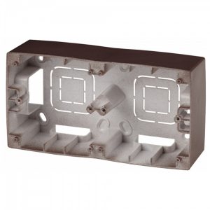 Коробка накладного монтажа Эра 12 2 поста, бронза 12-6102-13