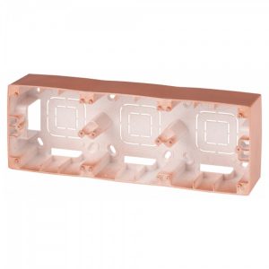 Коробка накладного монтажа Эра 12 3 поста, медь 12-6103-14
