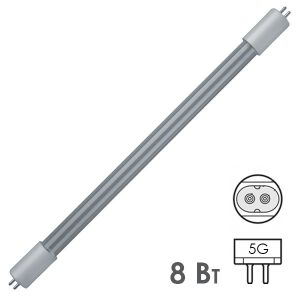 Лампа бактерицидная Navigator 82 324 NTL-Т5-08-UVC-G5 8W 254nm L303mm специальная безозоновая