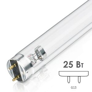 Лампа бактерицидная Ledvance Tibera T8 G25 25W G13 UVC 253,7nm L438mm специальная безозоновая