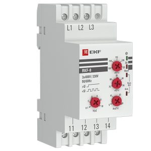 Реле контроля фаз многофункциональное EKF RKF-8 1НО+1НЗ 280-500В 50/60Гц (РКФ)