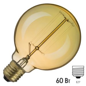 Ретро лампа Navigator 71 956 NI-V-G95-SC19-60-230-E27-CLG 60W 230V шар золотая прозрачная
