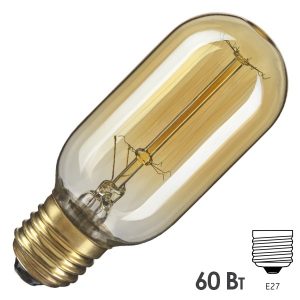 Ретро лампа Navigator 71 958 NI-V-T45-SC15-60-230-E27-CLG 60W 230V цилиндр D45mm золотая прозрачная