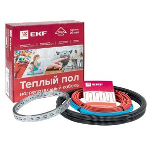 Теплый пол EKF (греющий кабель) 150Вт 10м 1.0 м2 (без терморегулятора)