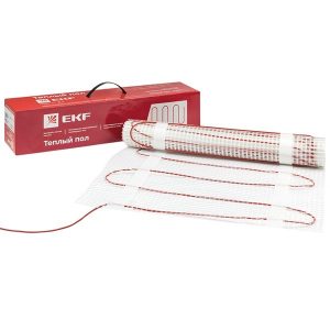 Теплый пол EKF серия Уют нагревательный двухжильный мат 2м2 300Вт без терморегулятора Proxima