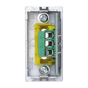 Плата Simon K45 с 2-мя разъемами RCA (черный, красный), винты, 22,5х45мм, алюминий