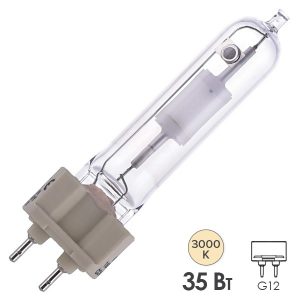 Лампа металлогалогенная Tungsram CMH 35W/830 3000K T UVC U G12 (МГЛ)