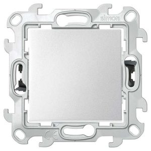 Одноклавишный выключатель Simon 24 Harmonie Push&Go, алюминий