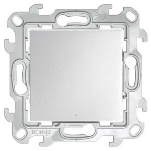 Переключатель Simon 24 Harmonie с подсветкой, алюминий