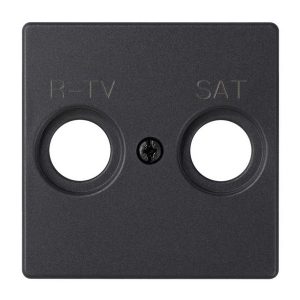 Накладка для розетки Simon 82 Concept R-TV+SAT с пиктограммой R-TV SAT черный матовый