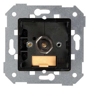 Светорегулятор Simon 82 проходной поворотно-нажимной, 40-450Вт, (накаливания+галогенки), механизм