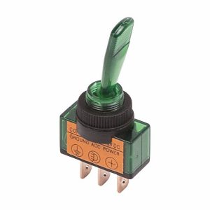 Тумблер Rexant 12V 20А (3c) Вкл/Выкл однополюсный с зеленой подсветкой