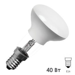 Лампа накаливания зеркальная Navigator 94 319 NI-R50-40-230-E14-FR 40W 220V матовая (КНР)