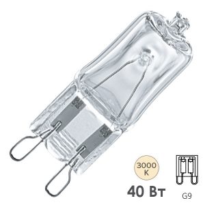 Лампа галогенная капсульная Navigator 94 215 JCD9 40W 230V G9 прозрачная