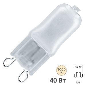 Лампа галогенная капсульная Navigator 94 232 JCD9 40W 230V G9 матовая