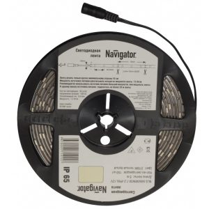 Светодиодная лента Navigator 71 415 NLS-5050WW30-7.2-IP65-12V R5 7,2W 3000K (бухта 5m)