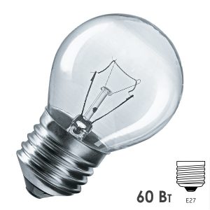 Лампа накаливания шарик Navigator 94 312 NI-C-60-230-E27-CL 60W 230V прозрачная (КНР)