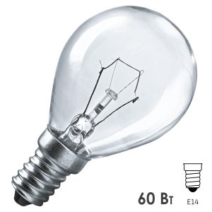 Лампа накаливания шарик Navigator 94 316 NI-C-60-230-E14-CL 60W 230V прозрачная (КНР)