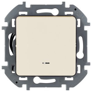Переключатель с подсветкой Legrand Inspiria слоновая кость (бежевый)