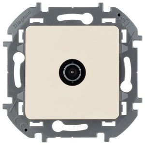 Розетка телевизионная TV проходная 14дБ 5-862 мГц Legrand Inspiria слоновая кость (бежевый)