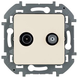 Розетка телевизионная TV/SAT простая Звезда Legrand Inspiria слоновая кость (бежевый)