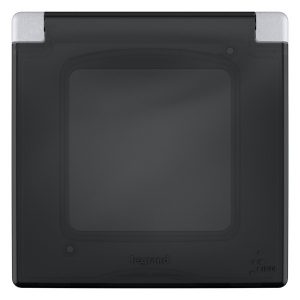 Рамка с защитной крышкой 1 пост IP 44 Legrand Inspiria алюминий