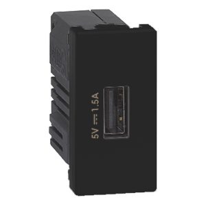Зарядное устройство Simon K45 1 модуль USB тип А 5VDC 1,5А 22,5х45мм, графит