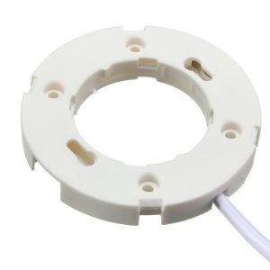 Патрон Feron LH50 GX53 230V огнеупорный белый пластик, размер 75x10mm, длина провода 150mm