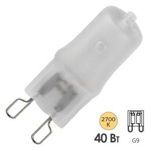 Лампа галогенная капсульная ЭРА JCD 40W 230V G9 FR (5055287103833)