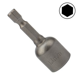 Ключ-насадка Kranz 13х48 мм, 1/4 дюйма магнитная (упаковка 20 шт)