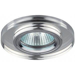 Светильник ЭРА декор стекло DK7 CH/WH MR16 12V/220V 50W хром/зеркальный (5055398624197)