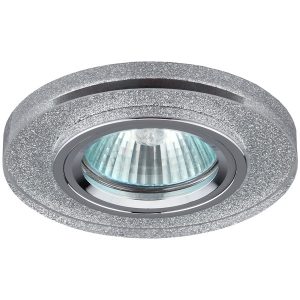 Светильник ЭРА декор стекло DK7 CH/SHSL MR16 12V/220V 50W хром/серебряный блеск (5055398624203)