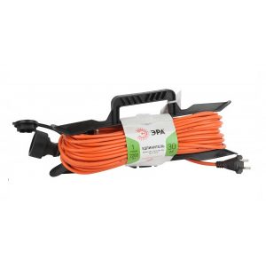 Удлинитель силовой на рамке ЭРА UFx-1-2x1.0-30m-IP44 б/з 1 гн 30м ПВС 2х1